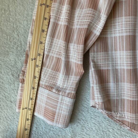 Joseph Abboud Contrast Cuffs Shirts Men XLT Lot of 2 Blue Pink Plaid Western LS - Picture 9 of 11